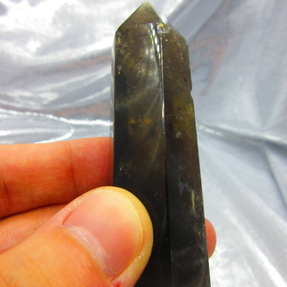 Smoky Quartz Crystal Polished Tower Generator Crystal Meditation Tool - Picture 4 of 8